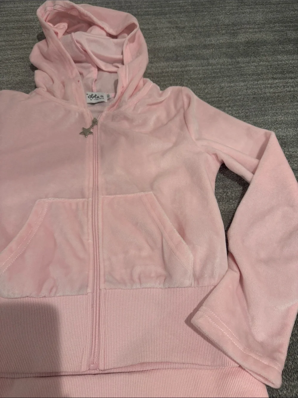 Lola + The Boys Velour Margot Set Pink | Girls Size 12 | Excellent Condition